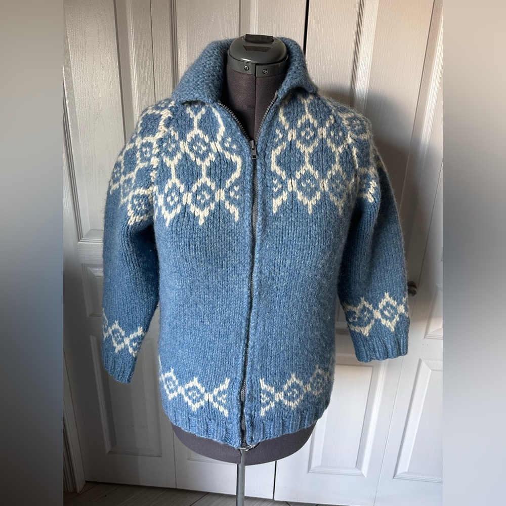 COPY - Handmade heavy duty wool cardigan zip up sweater